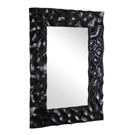 Malosi Carved Mirror - Black by Uttermost - View 3