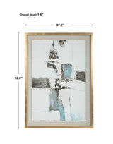 Crosswalk Abstract Art - Gold / Blue by Uttermost - View 7