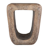 Loophole Bleached Wash Accent Stool - Dark Brown by Uttermost - View 4