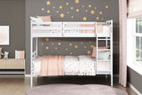 Twin over Twin Bunk Bed 1pc Classic White Finish Youth Bedroom Furniture Durable Wood - sold by Home Elegance USA
