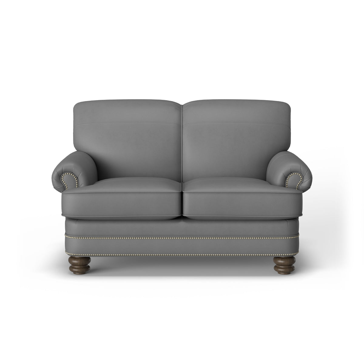 Bay Bridge Leather Loveseat, Nailhead Trim | Flexsteel