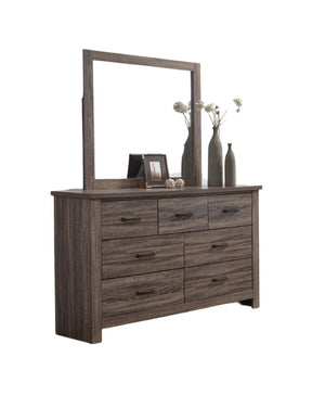 Natural Finish Striking Wooden 1pc Dresser Drawers Storage bedroom Furniture