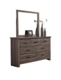Natural Finish Striking Wooden 1pc Dresser Drawers Storage bedroom Furniture