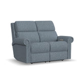 Bernard Power Reclining Loveseat With Power Headrest & Lumbar, Nailhead Trim | Flexsteel