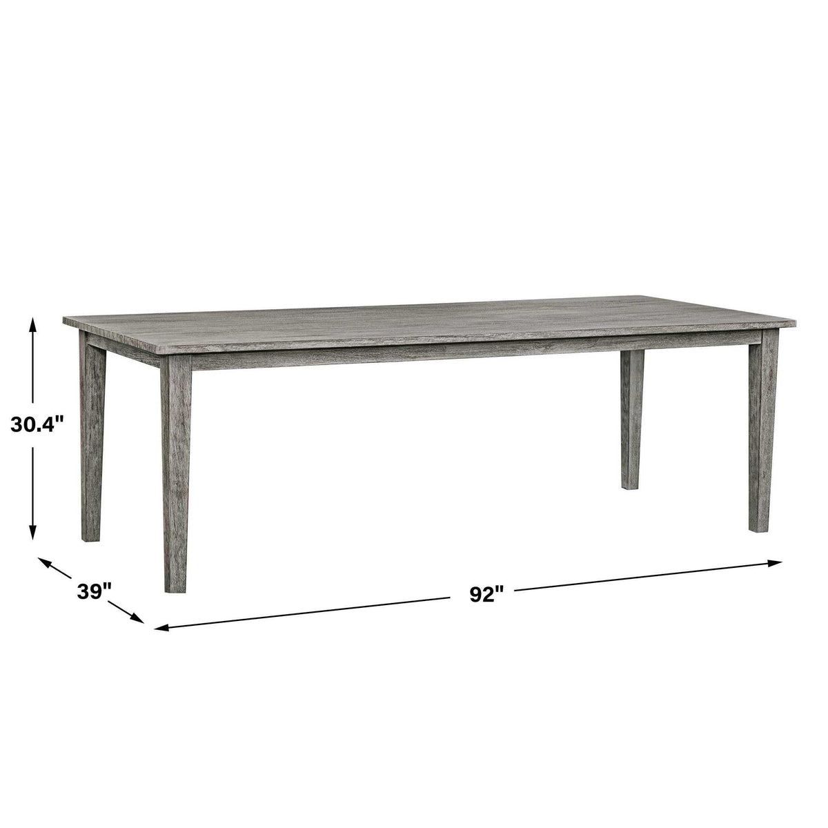 Forsyth Outdoor Dining Table - Dark Gray by Uttermost - View 10
