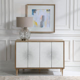 Dani 4 Door Cabinet - White / Light Brown by Uttermost - View 2