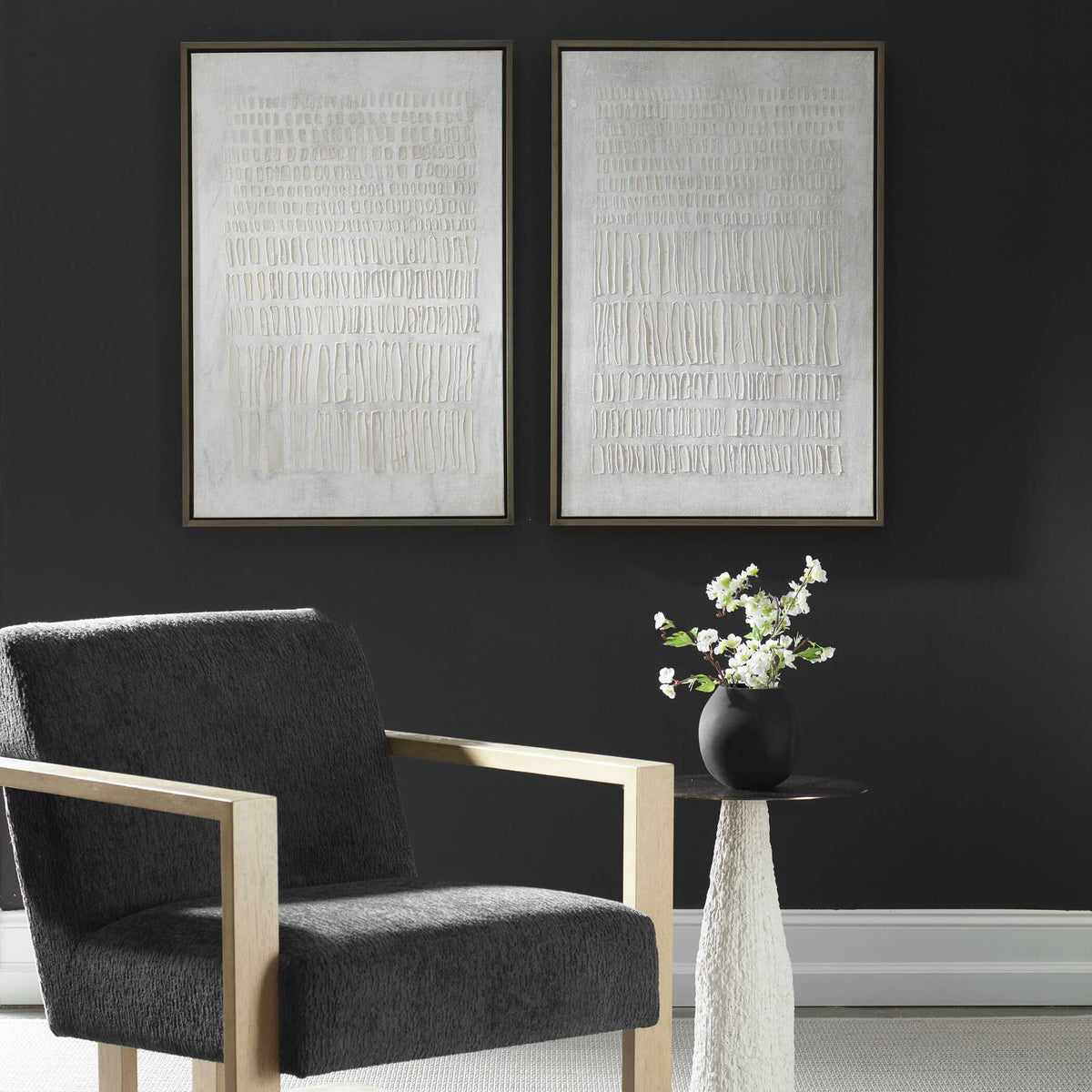 Social Theory Framed Canvases (Set of 2) - White by Uttermost - View 1