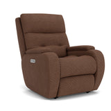 Strait Transitional Fabric Power Recliner With Power Headrest | Flexsteel