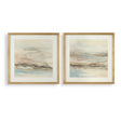 So Golden Abstract Landscape Prints (Set of 2) Black / Blue / Brass / Gold / Gray / Pink / White - Light Brown / Light Blue by Uttermost - View 1