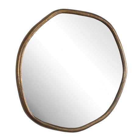 Ambrose Indoor-Outdoor Round Mirror Brass / Gold - Bronze by Uttermost - View 2