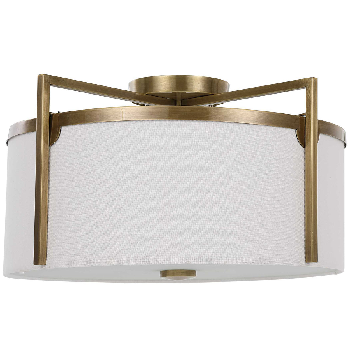 Colfax 3 Light Semi Flush Brass - Yellow / White by Uttermost - View 3