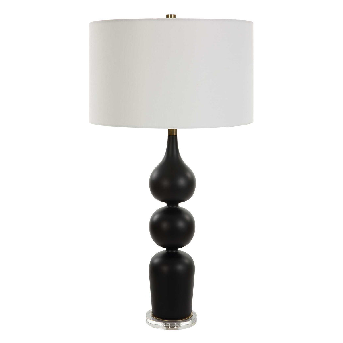 Caviar Table Lamp - Black / White by Uttermost - View 4