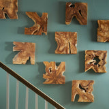 Talia Wood Wall Decor (Set of 9) - Light Brown by Uttermost - View 2
