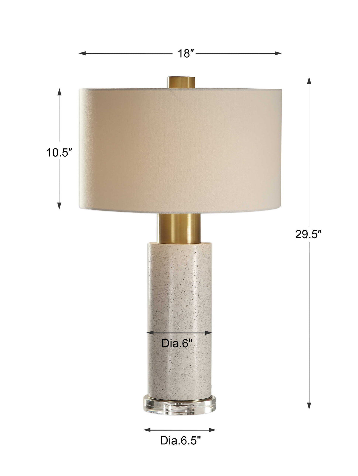 Vaeshon Concrete Table Lamp - White / Yellow by Uttermost - View 5