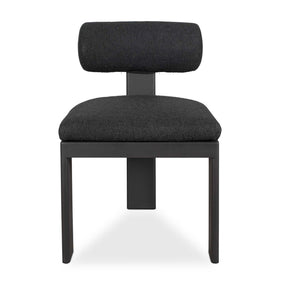 Bolster Back Outdoor Dining Chair Charcoal - Black by Uttermost - View 1