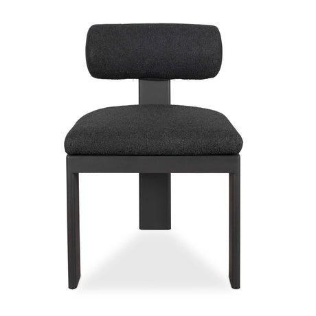 Bolster Back Outdoor Dining Chair Charcoal - Black by Uttermost - View 1