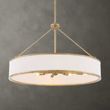 Algiers 8 Light Drum Pendant - Gold / White by Uttermost - View 2