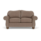 Bexley Leather Loveseat, Nailhead Trim | Flexsteel