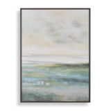 Awakening Hand Painted Landscape Art Blue / Brown / Green / White / Yellow - Blue / Green by Uttermost - View 1