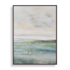 Awakening Hand Painted Landscape Art Blue / Brown / Green / White / Yellow - Blue / Green by Uttermost - View 1