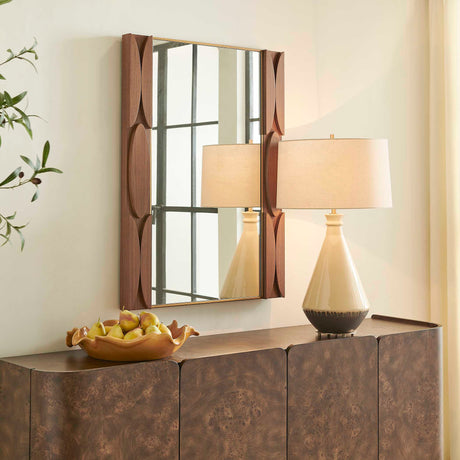 Macario Mid-Century Wood Mirror Woodtone - Dark Brown by Uttermost - View 2