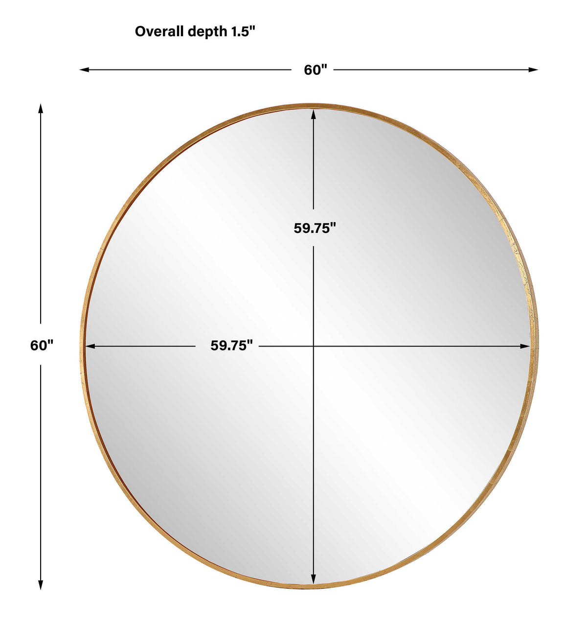 Junius Large Round Mirror - Gold / Silver by Uttermost - View 7