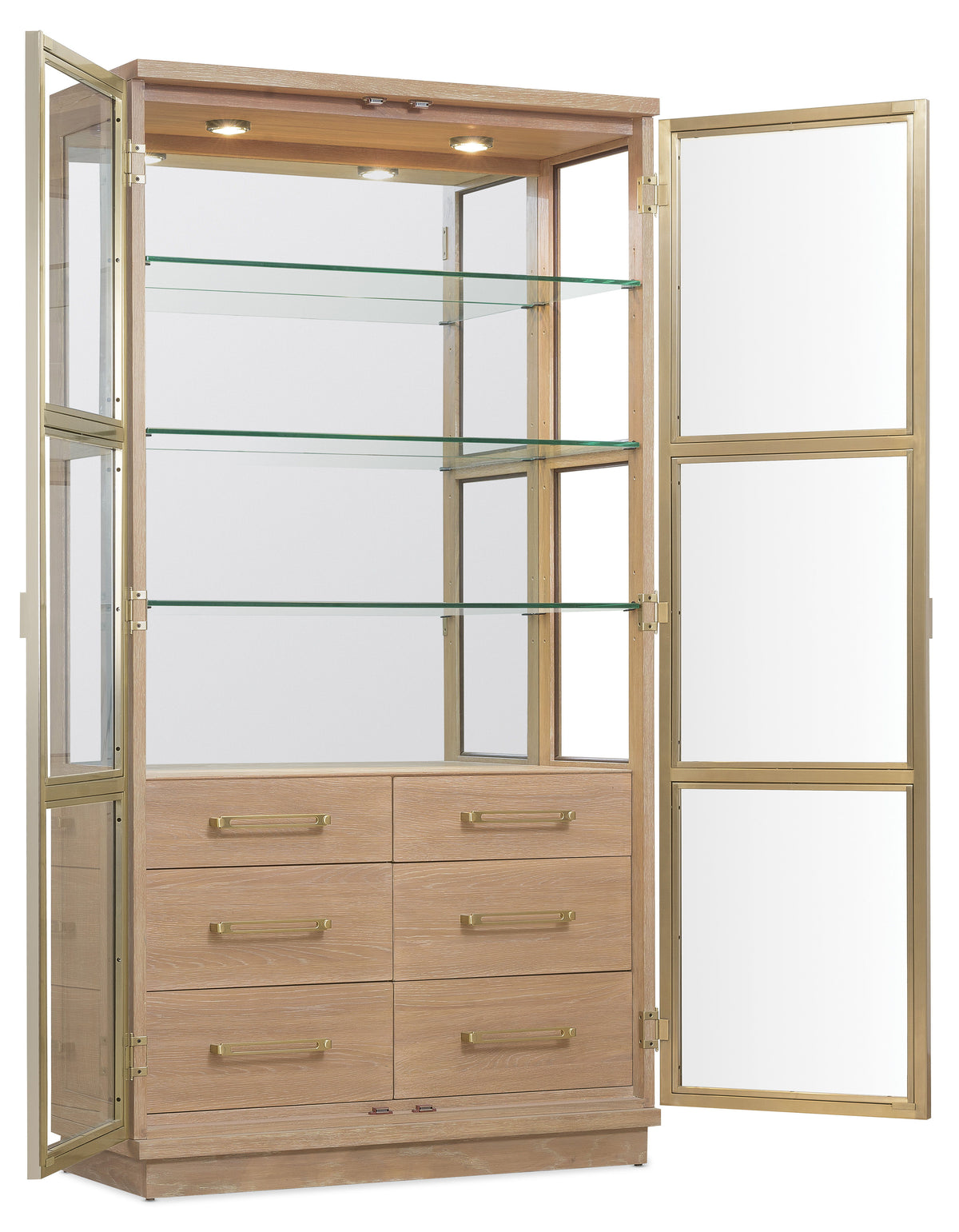 Banyon Bay Display Cabinet Desert Oak - Light Brown by Hooker Furniture - View 5