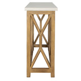 Catali Stone Console Table Ivory - Light Brown by Uttermost - View 5