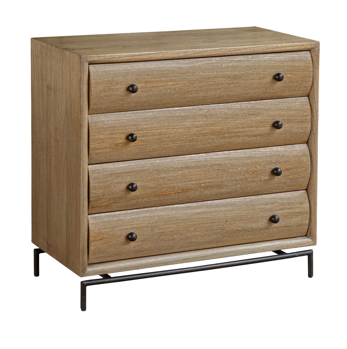 Millard Curved 4 Drawer Chest Woodtone - Light Brown by Uttermost - View 3