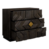 Faulkner 3 Drawer Modern Chest - Black by Uttermost - View 5