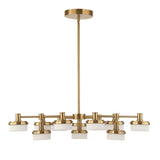 Wedge 12 Light LED Brass Chandelier White / Gold - Gold / White by Uttermost - View 5
