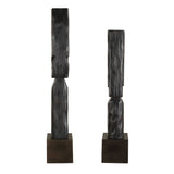 Cipher Wood Totems (Set of 2) - Black by Uttermost - View 5