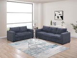 Uniform Design Elegant Simple Sofa And Loveseat 2pcs Sofa set Dark Gray Wide-Welt Corduroy Living Room Couch