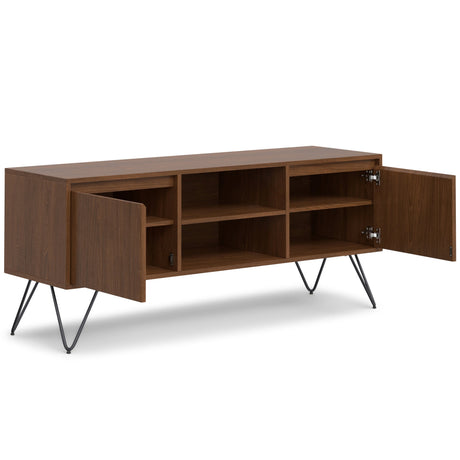Hunter - TV Media Stand - Walnut Veneer - sold by Home Elegance USA
