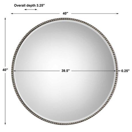 Stefania Beaded Round Mirror | Uttermost - sold by Home Elegance USA
