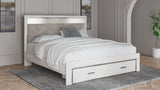 Altyra - White - King Upholstered Storage Bed - 8 Pc. - Dresser, Mirror, King Bed, 2 Nightstands | Ashley | Home Elegance USA