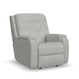 Arlo Transitional Fabric Power Rocking Recliner With Power Headrest | Flexsteel