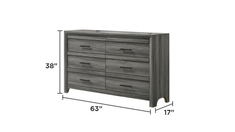 Denver Modern Style 4 Pc King Bedroom Set Made with Wood in Gray (NJ INVENTORY) - sold by Home Elegance USA