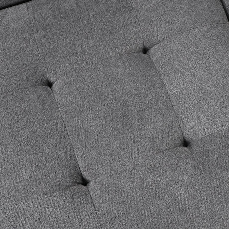 Oversized Sectional Sofa U-shaped Couch Pull-out Sofa Bed with Two Throw Pillows Gray Chenille 117.3' - sold by Home Elegance USA