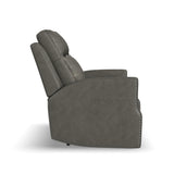 Maxwell Power Reclining Loveseat With Power Headrests And Lumbar - Cinder | Flexsteel