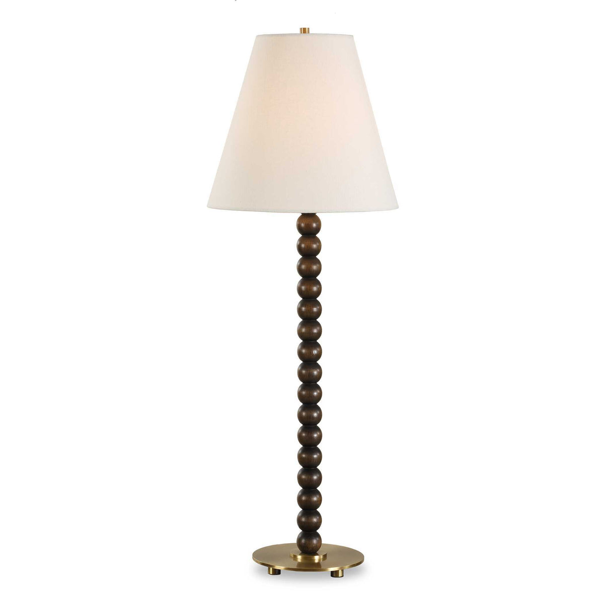 Gallus Wood Spheres Table Lamp Brown / Woodtone - Dark Brown / White by Uttermost - View 1