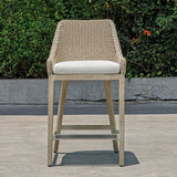 Paloma Outdoor Wicker Counter Stool Brown / Gray / White - Light Brown / White by Uttermost - View 2