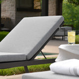 Bea Outdoor Pool Chaise Cushion - Gray by Uttermost - View 5