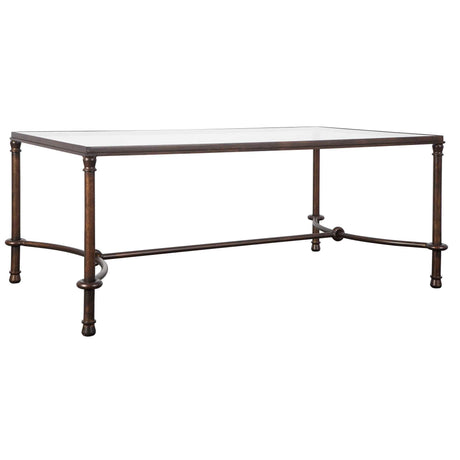 Warring Iron Coffee Table - Dark Brown by Uttermost - View 3