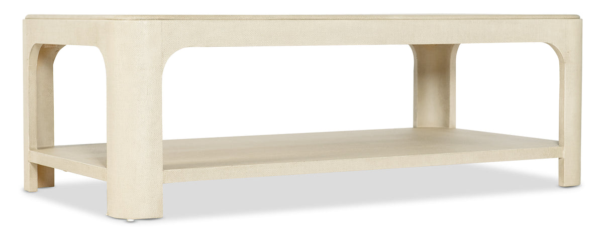 Archives Raffia Rectangle Coffee Table - Beige by Hooker Furniture - View 1