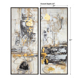 Life Scenes Abstract Art (Set of 2) - Beige / Yellow by Uttermost - View 3