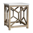 Catali Stone End Table White & Light Brown - White / Light Brown by Uttermost - View 1