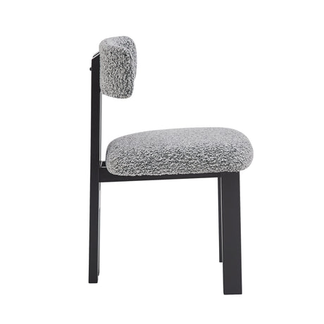 3- Piece Dining Set,Upholstered Dining Chairs With Metal Legs (Set of 2) (Black+White) + Round Dining Table - sold by Home Elegance USA