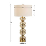Assemble Half-Sphere Table Lamp Brass / Brown / Gold - Light Brown / Gold by Uttermost - View 7