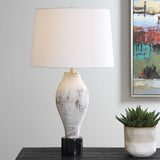 Magdaline Rustic Table Lamp - White by Uttermost - View 2